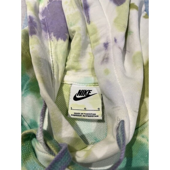 Nike mens L pullover hoodie sweatshirt sportswear club fleece Ice-Dye - Picture 7 of 9